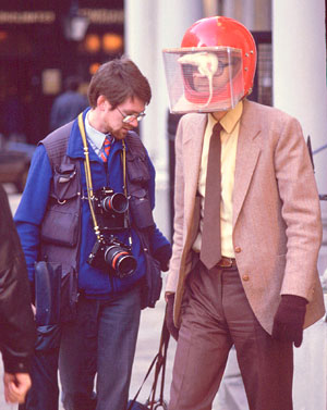 Rat mask in front of Director of Public Prosecutions office